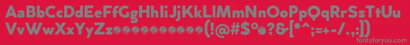Cocogoose Classic ExtraBold trial Font – Gray Fonts on Red Background