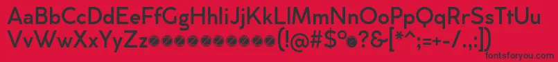 Cocogoose Classic Medium trial Font – Black Fonts on Red Background