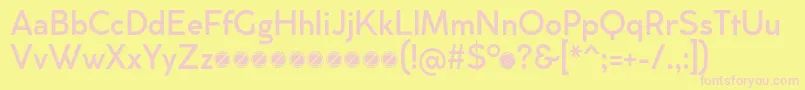 Cocogoose Classic Medium trial Font – Pink Fonts on Yellow Background