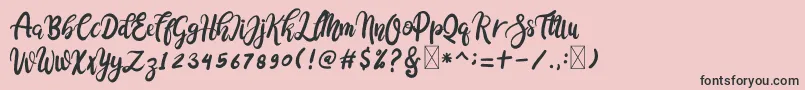 Cocolatte-Schriftart – Schwarze Schriften auf rosa Hintergrund