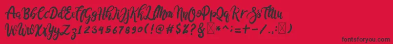 Cocolatte Font – Black Fonts on Red Background