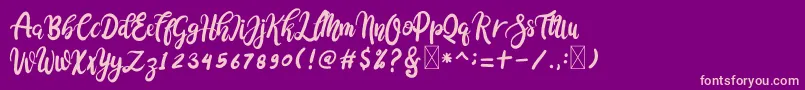 Cocolatte Font – Pink Fonts on Purple Background