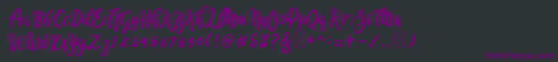 Weitere Informationen zur Cocolatte-Schriftart Cocolatte-Schriftart – Violette Schriften auf schwarzem Hintergrund