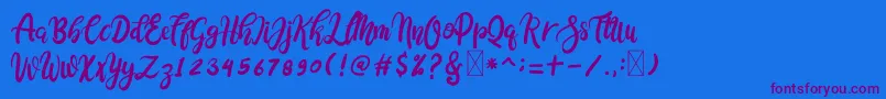 Cocolatte Font – Purple Fonts on Blue Background