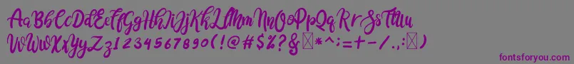 Cocolatte-Schriftart – Violette Schriften auf grauem Hintergrund