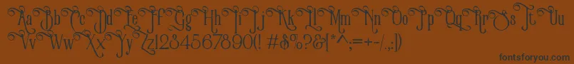 VictorianParlorVintageAlternateFree Font – Black Fonts on Brown Background