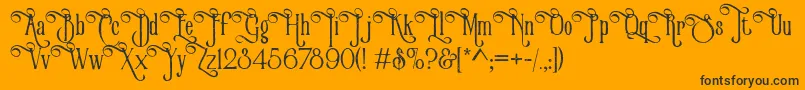 VictorianParlorVintageAlternateFree Font – Black Fonts on Orange Background