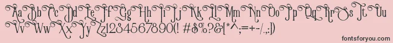 VictorianParlorVintageAlternateFree Font – Black Fonts on Pink Background