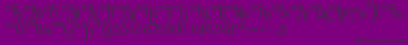 VictorianParlorVintageAlternateFree Font – Black Fonts on Purple Background