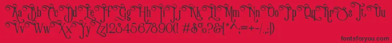 VictorianParlorVintageAlternateFree Font – Black Fonts on Red Background