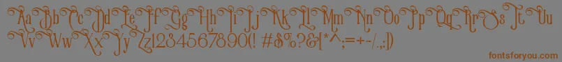 VictorianParlorVintageAlternateFree Font – Brown Fonts on Gray Background