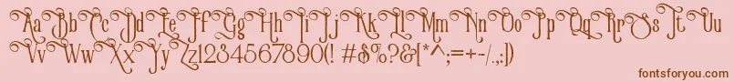VictorianParlorVintageAlternateFree Font – Brown Fonts on Pink Background