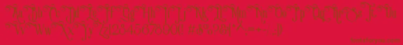 VictorianParlorVintageAlternateFree Font – Brown Fonts on Red Background