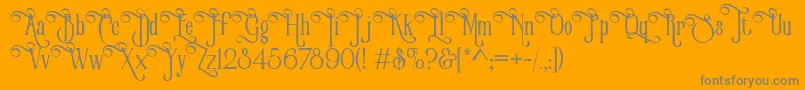 VictorianParlorVintageAlternateFree Font – Gray Fonts on Orange Background