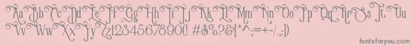 VictorianParlorVintageAlternateFree Font – Gray Fonts on Pink Background