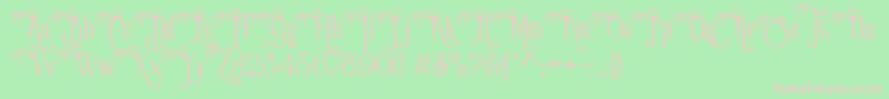 VictorianParlorVintageAlternateFree Font – Pink Fonts on Green Background