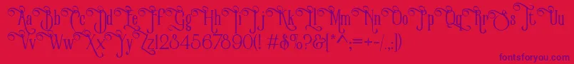 VictorianParlorVintageAlternateFree Font – Purple Fonts on Red Background
