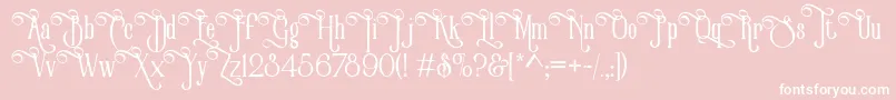 VictorianParlorVintageAlternateFree Font – White Fonts on Pink Background