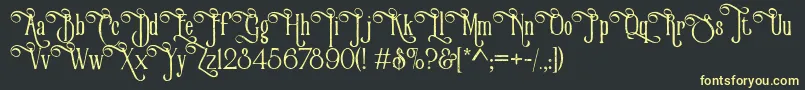 VictorianParlorVintageAlternateFree Font – Yellow Fonts on Black Background