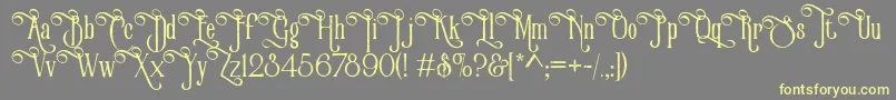 VictorianParlorVintageAlternateFree Font – Yellow Fonts on Gray Background