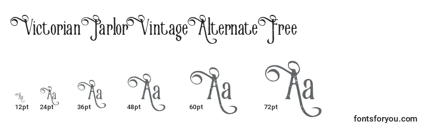 VictorianParlorVintageAlternateFree (12365) Font Sizes