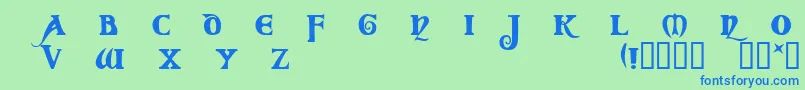 フォントCOD      – 青い文字は緑の背景です。