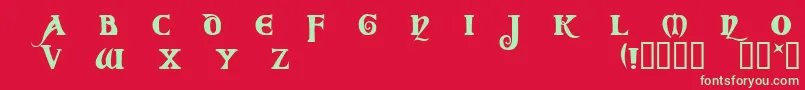 フォントCOD      – 赤い背景に緑の文字