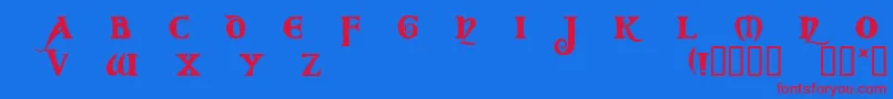 COD      Font – Red Fonts on Blue Background