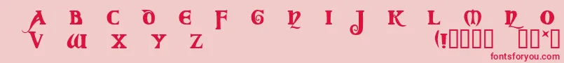 COD      Font – Red Fonts on Pink Background