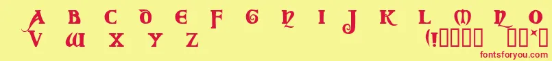 COD      Font – Red Fonts on Yellow Background