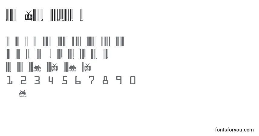 Czcionka Code xero fontvir us – alfabet, cyfry, specjalne znaki