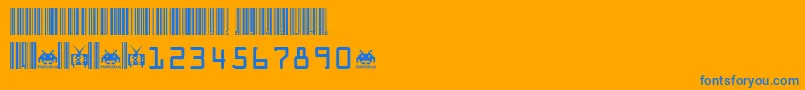 code xero fontvir us Font – Blue Fonts on Orange Background