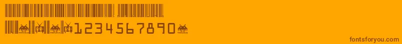 code xero fontvir us Font – Brown Fonts on Orange Background