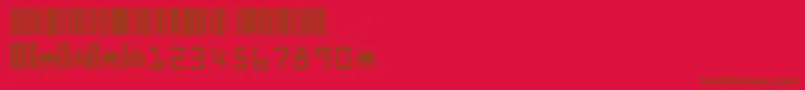 code xero fontvir us Font – Brown Fonts on Red Background