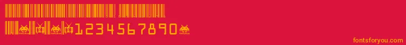 code xero fontvir us Font – Orange Fonts on Red Background