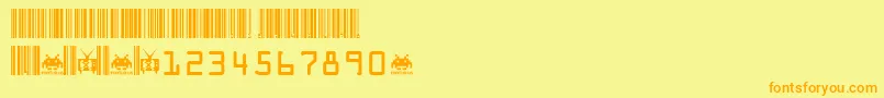 code xero fontvir us Font – Orange Fonts on Yellow Background