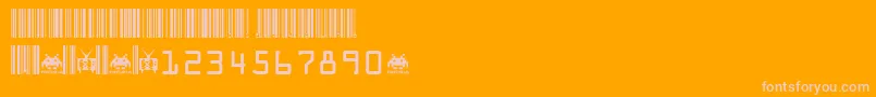 code xero fontvir us Font – Pink Fonts on Orange Background