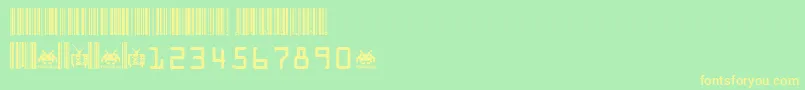 code xero fontvir us Font – Yellow Fonts on Green Background