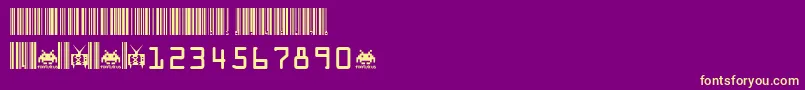 code xero fontvir us Font – Yellow Fonts on Purple Background