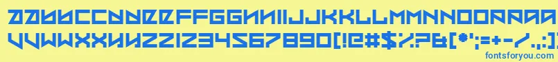 Coded Message Font – Blue Fonts on Yellow Background