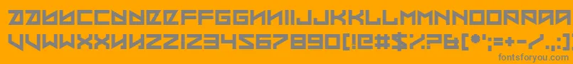 Coded Message Font – Gray Fonts on Orange Background