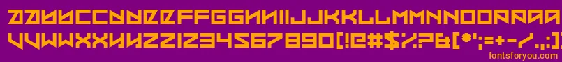 Coded Message Font – Orange Fonts on Purple Background