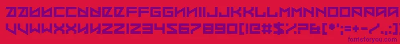 Coded Message Font – Purple Fonts on Red Background