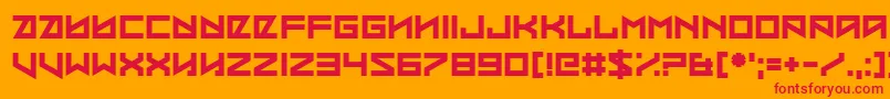 Coded Message Font – Red Fonts on Orange Background