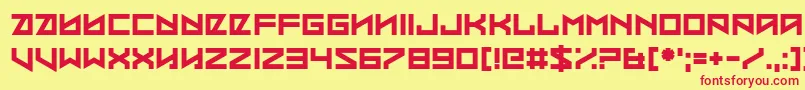 Coded Message Font – Red Fonts on Yellow Background