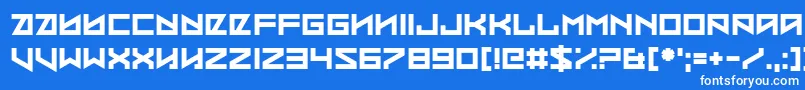 フォントCoded Message – 青い背景に白い文字