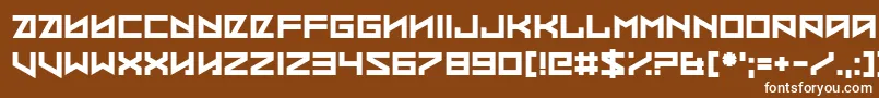 フォントCoded Message – 茶色の背景に白い文字