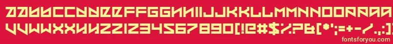 Coded Message Font – Yellow Fonts on Red Background