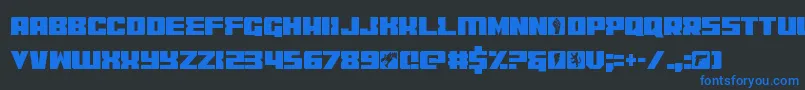 codercond Font – Blue Fonts on Black Background