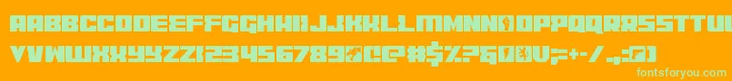 codercond Font – Green Fonts on Orange Background